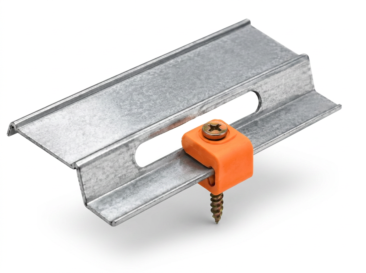 PAC International RC-1 BOOST isolation fitting for RC-1 resilient channel — front product view showing the small rubber isolator body.