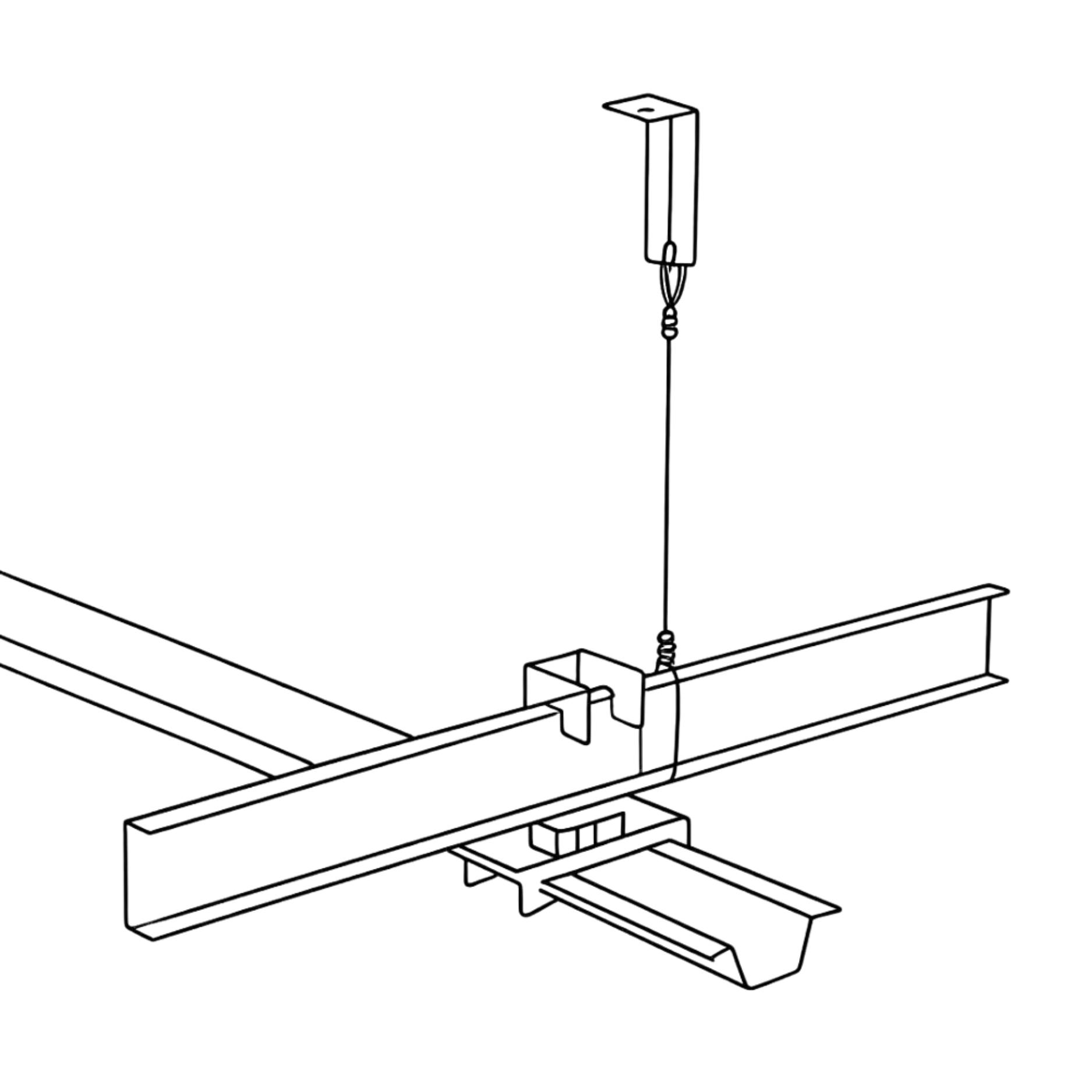 Resilmount A237CR attachment drawing showing the clip locked on the cold-rolled channel with the lower furring channel engaged in the resilient connection.
