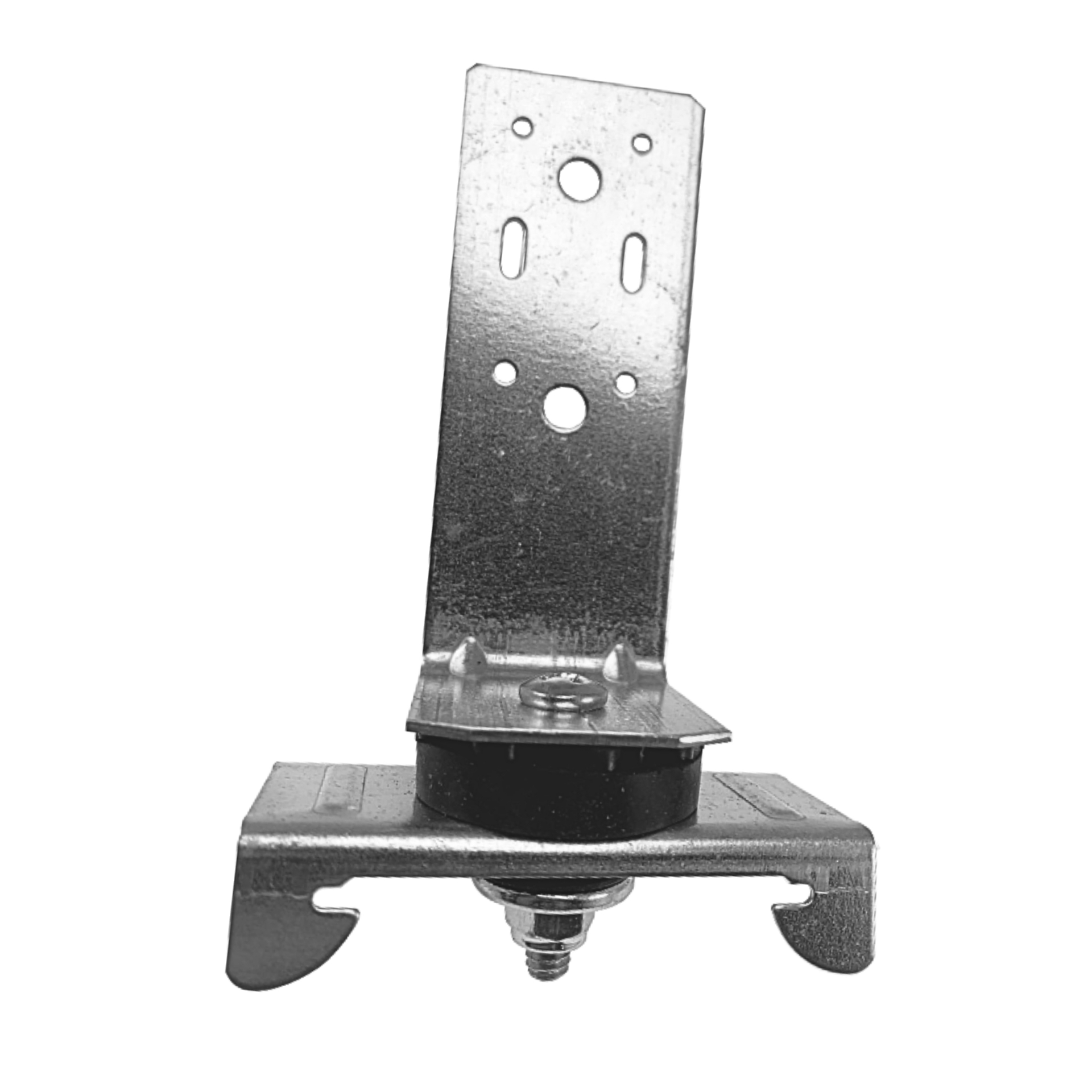 PAC International RSIC-1 EXT04 resilient sound isolation clip — front product view showing 4-inch extension bracket and rubber isolator.