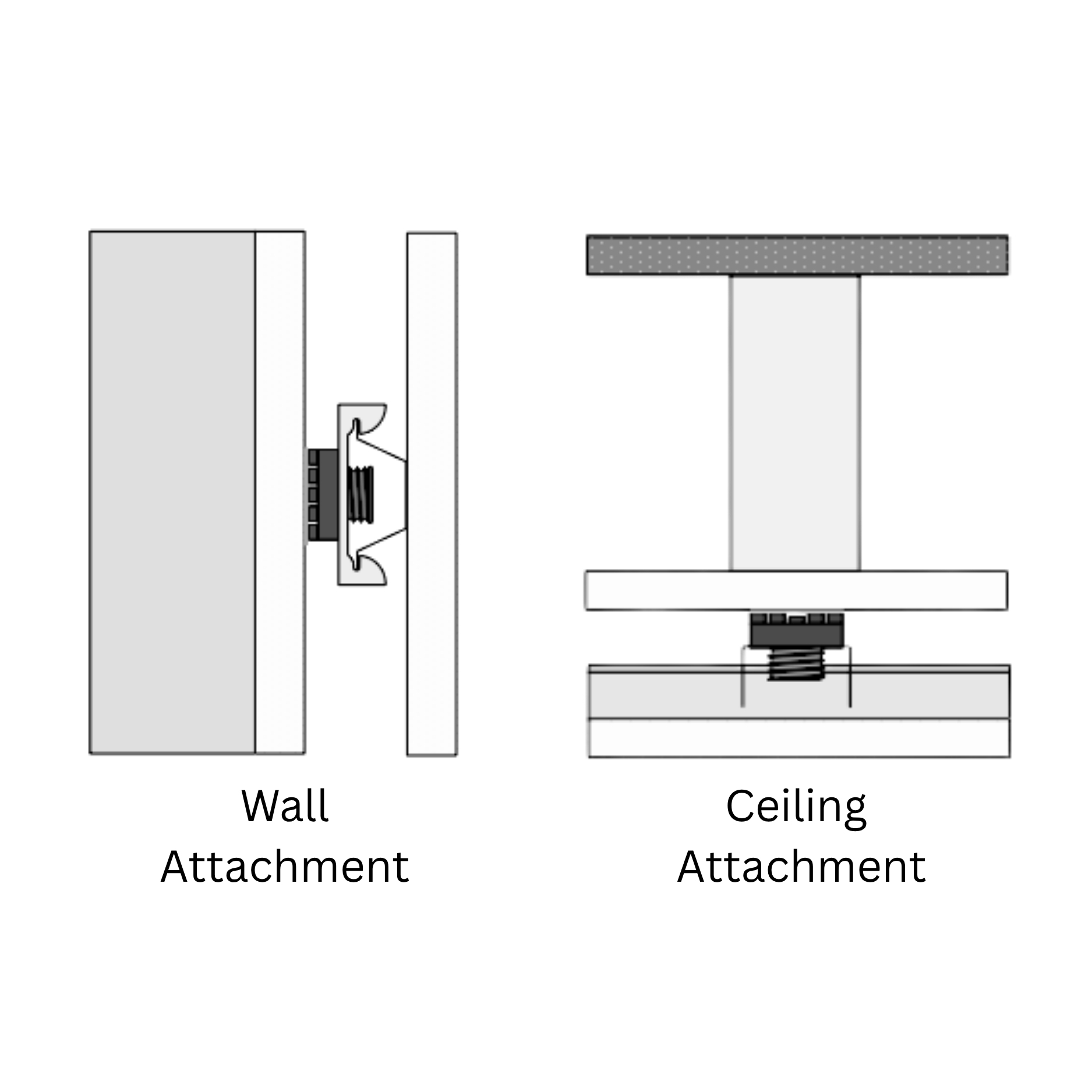 RSIC-1 RETRO wall and ceiling attachment sections — clip fastened through the existing gypsum into concealed framing, carrying 7/8 in furring channel and a new gypsum layer.