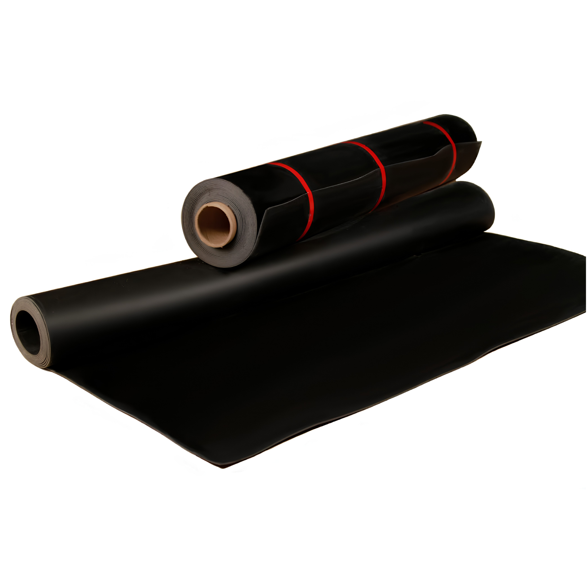 Mass Loaded Vinyl acoustic barrier rolls — 4' × 25' (100 sq ft) limp-mass rolls for wall and ceiling soundproofing.