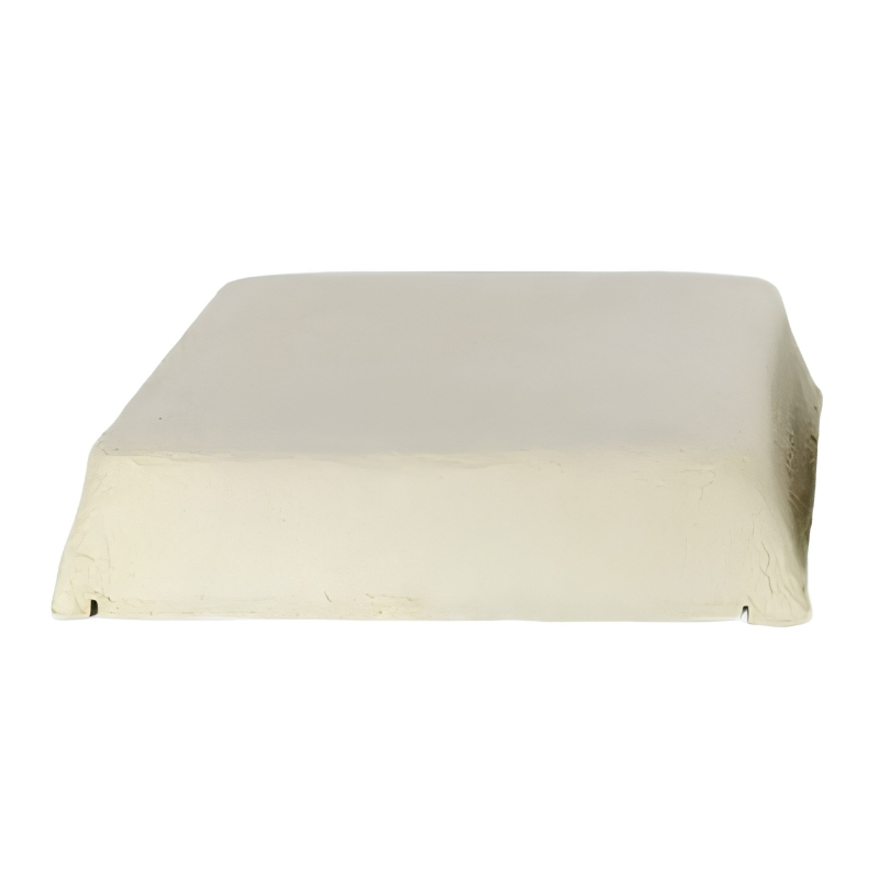 Tenmat FF130 2×2 intumescent cover for 2×2 grid troffer — UL fire-rated ceiling penetration.