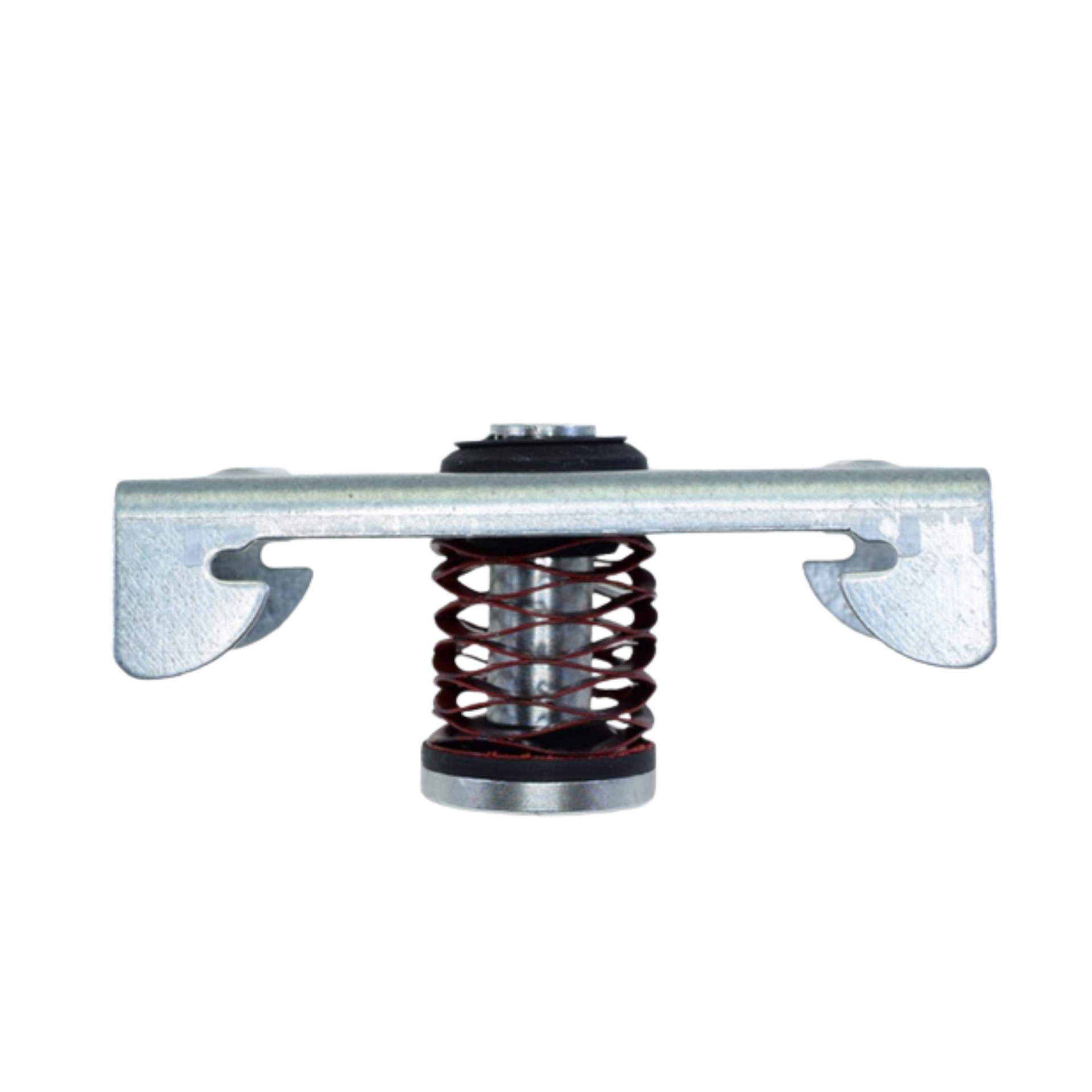 PAC International RSIC-SI-X spring-isolated resilient sound clip — front product view showing coil spring isolator and steel mounting bracket.